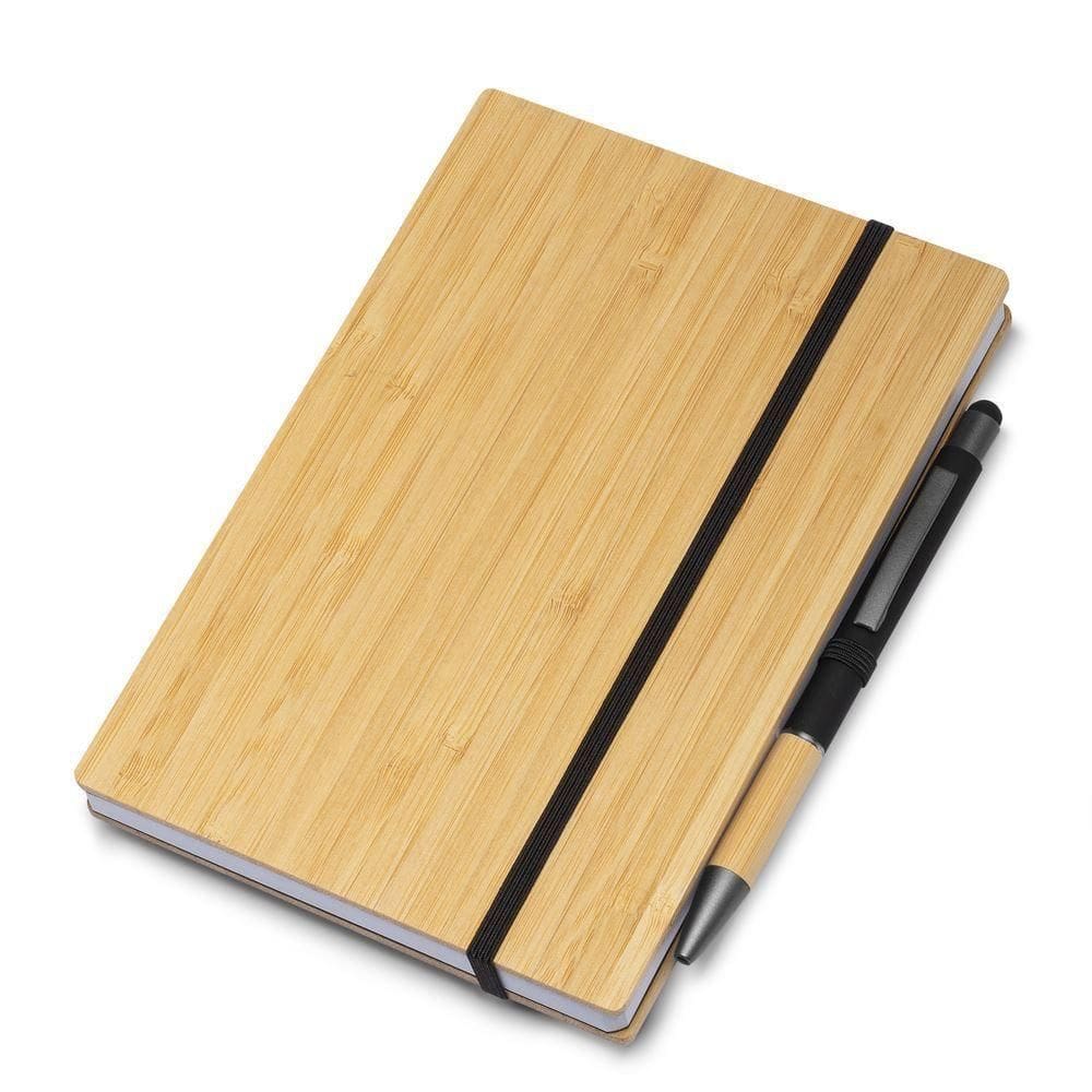 Caderno Sustentável Bamboo Times Com Elástico - Estilo E Funcionalidade Em Suas Anotações