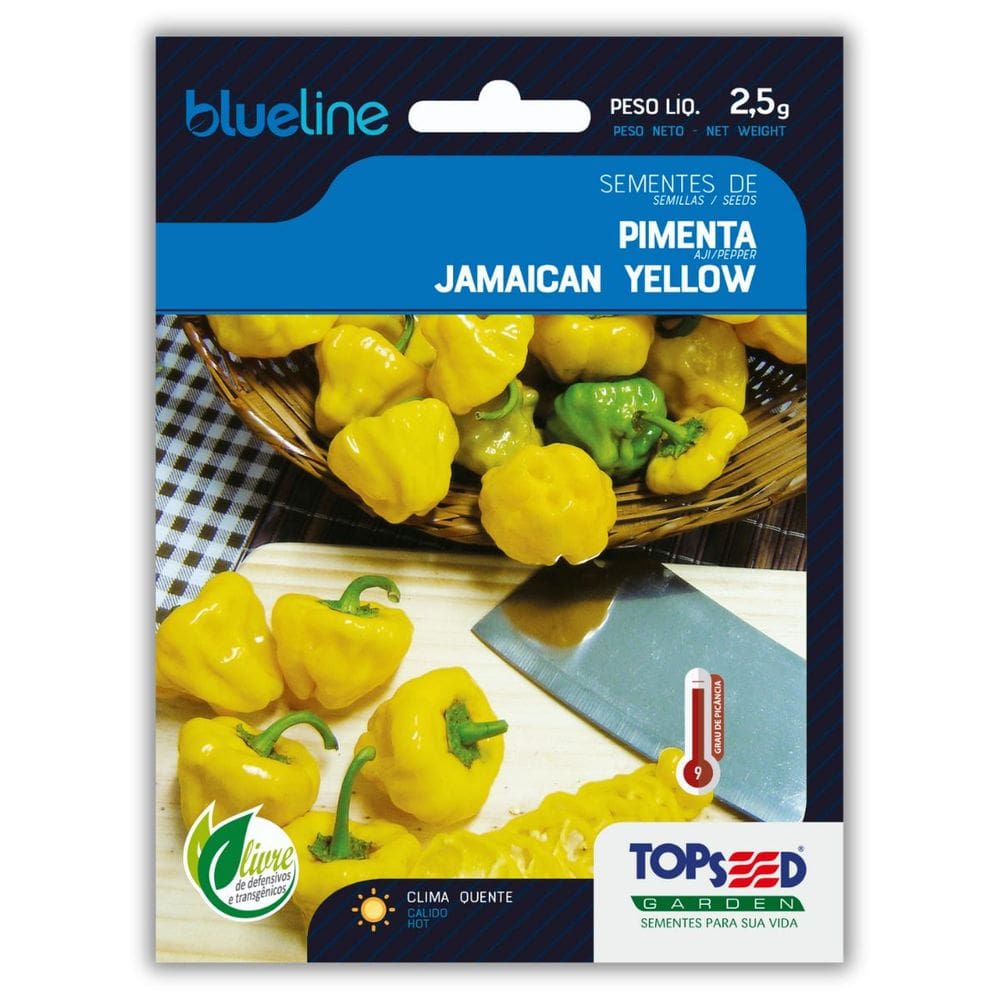 Semente de Pimenta Jamaican Yellow Blueline TOPSEED