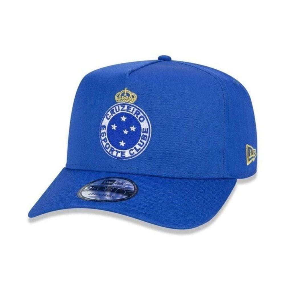 Boné Cruzeiro New Era Azul Aba Curva Futebol 9Forty