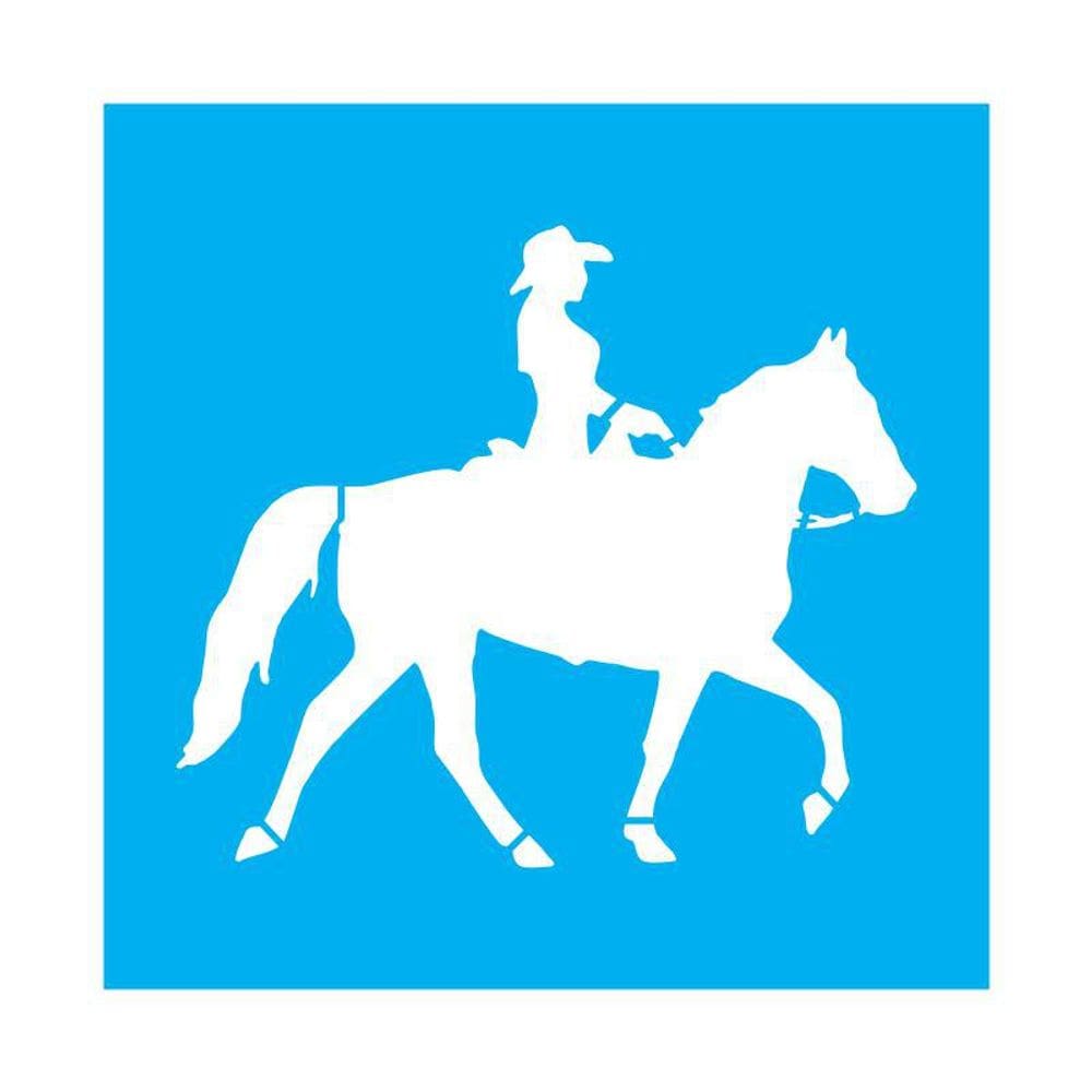 Stencil Tamako Cavaleira - 30X30Cm - Ref 9833