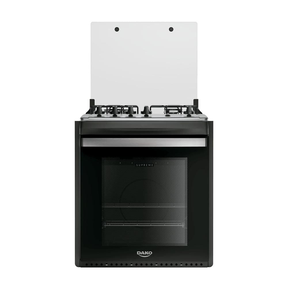 Fogão 4 Bocas Embutir Dako Supreme Mesa de Inox Preto Bivolt