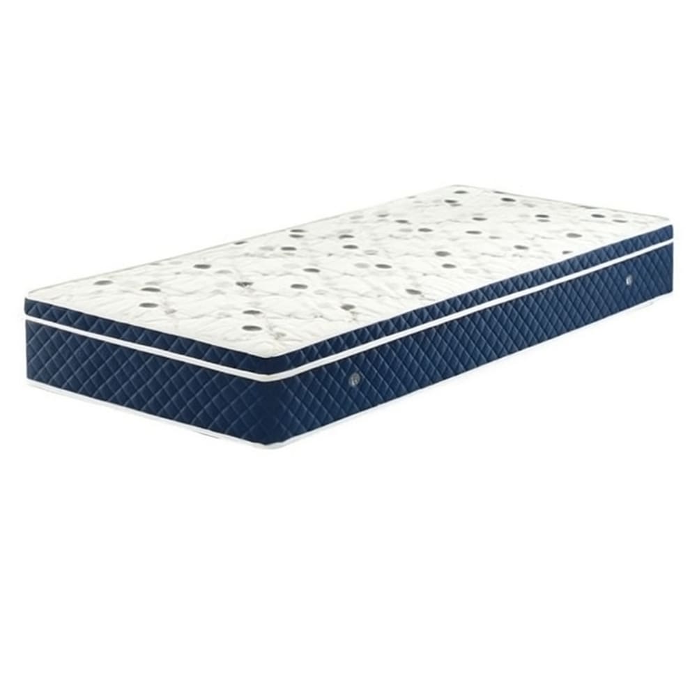 Colchão Molas Bonnel 88x188x28 - Lateral Azul PREMIUM