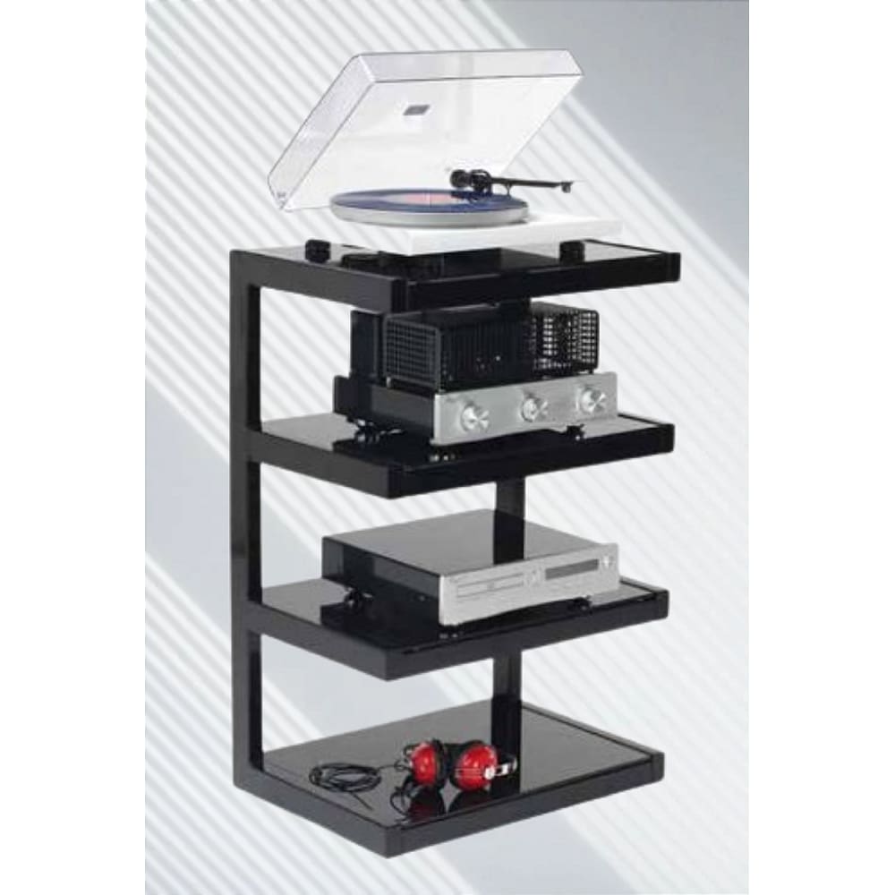 Rack Norstone HIFI ESSE com Prateleiras de Vidro Cor Preto