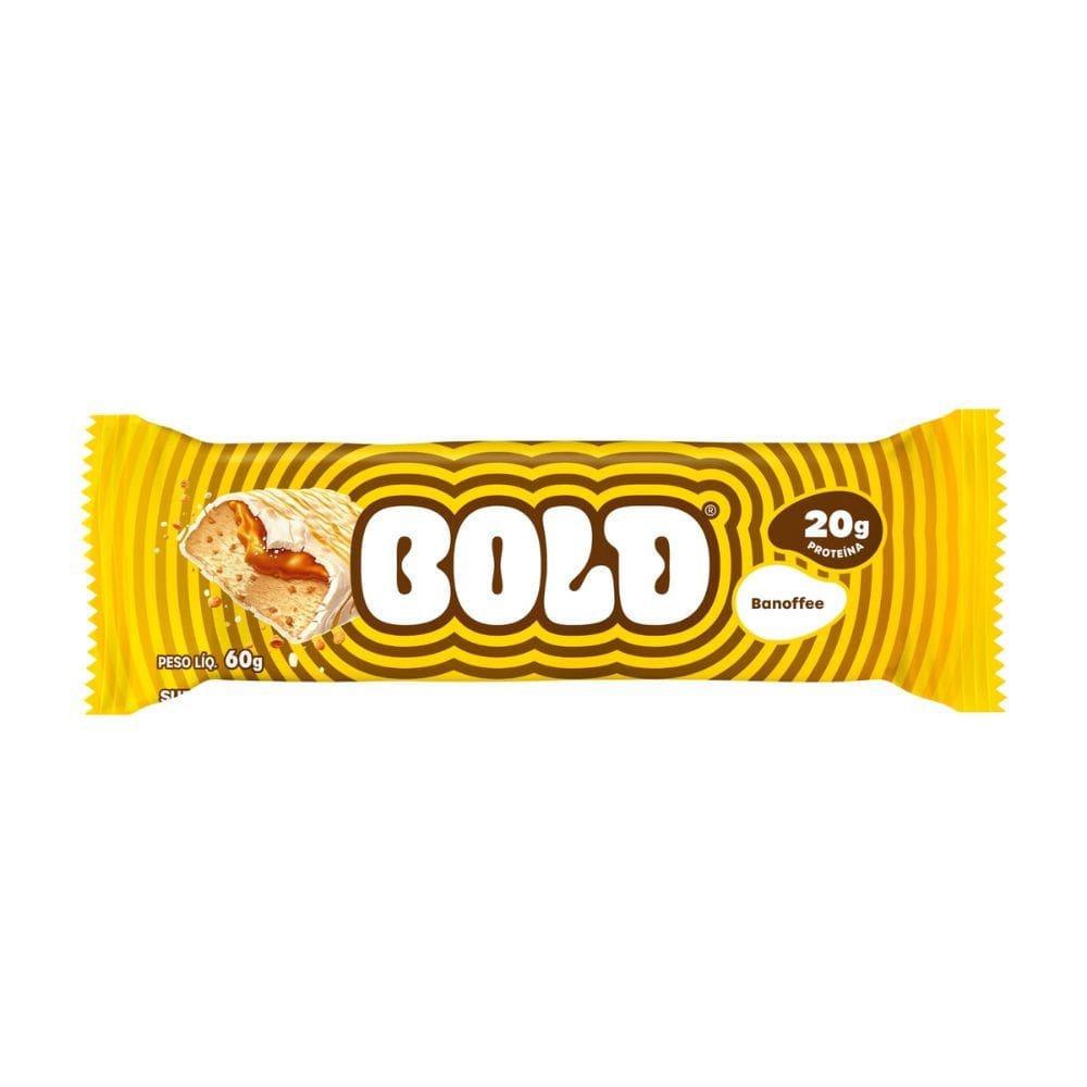 Barra de Proteína Bold Sabor Banoffee com 20g de Proteína 60g