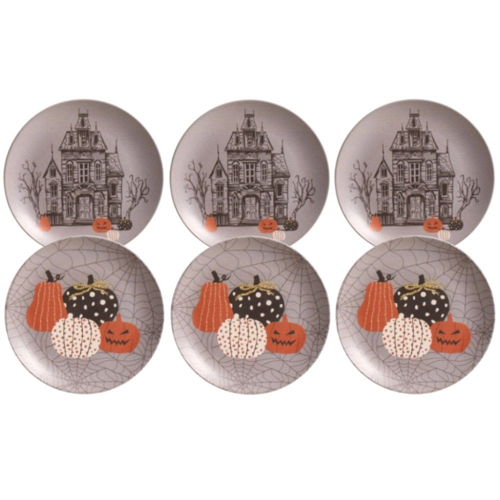 Conjunto de Pratos de Sobremesa 06 Peças Halloween Frightening Porto Brasil