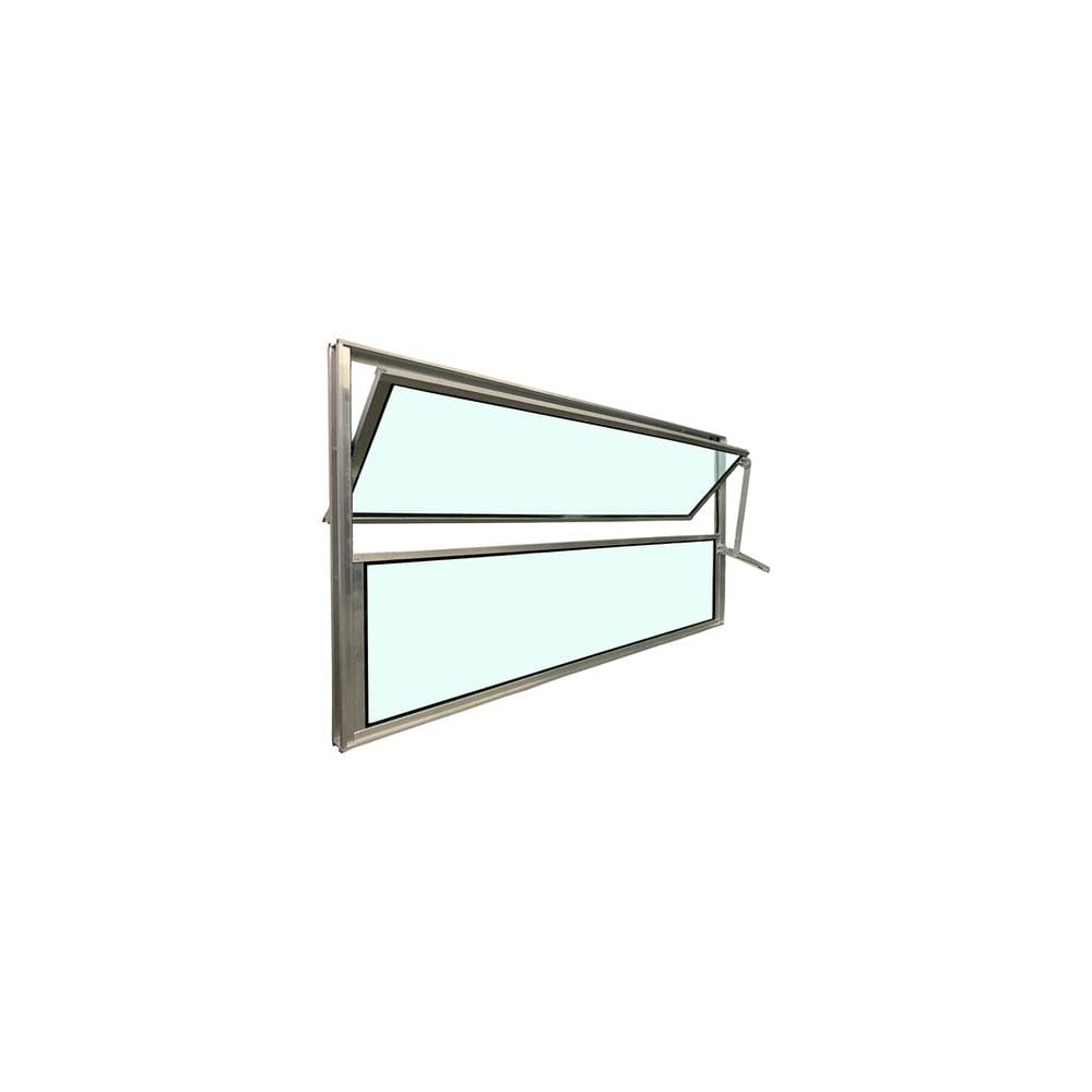 Vitro Basculante de Alumínio Brilhante 40x100