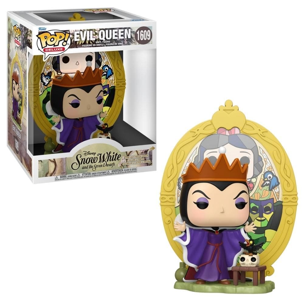 Boneco Funko Pop! Deluxe Disney Vilões Rainha Má com Vitral