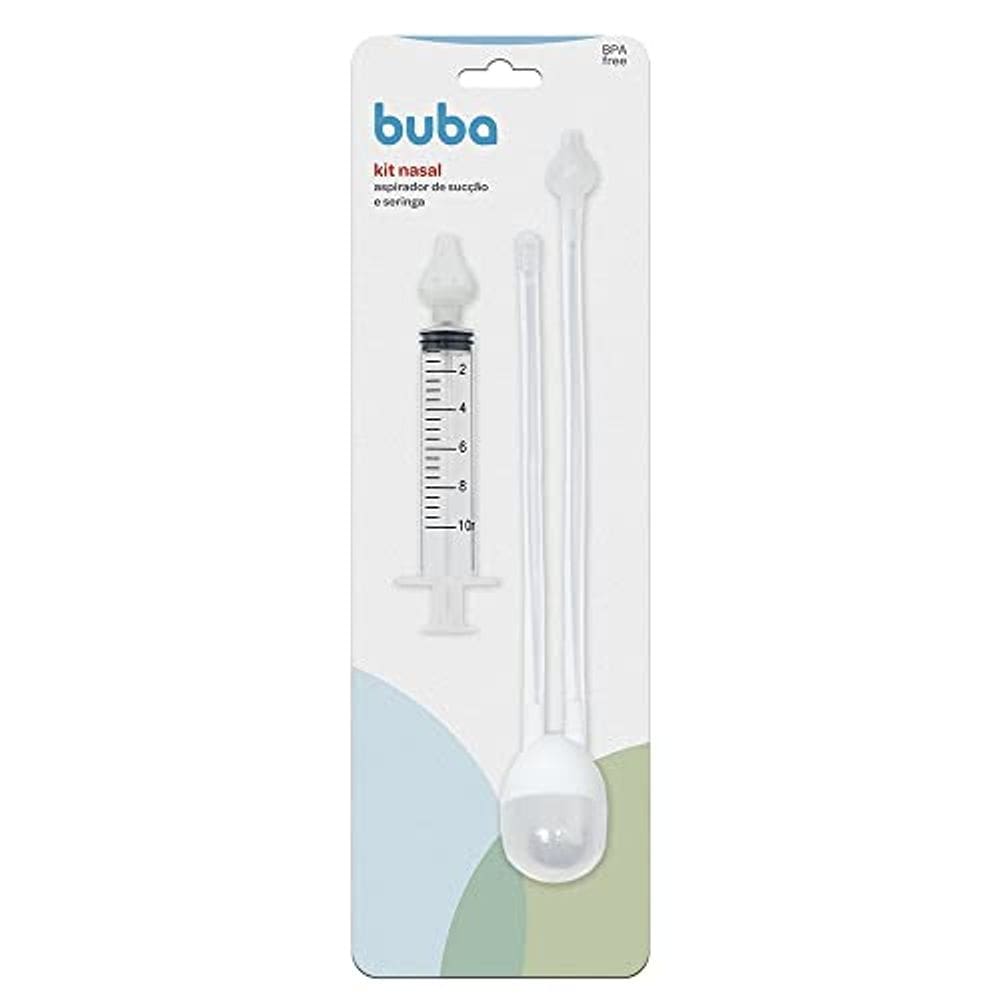 Buba Kit Aspirador Nasal De Sucção E Seringa Infantil Buba