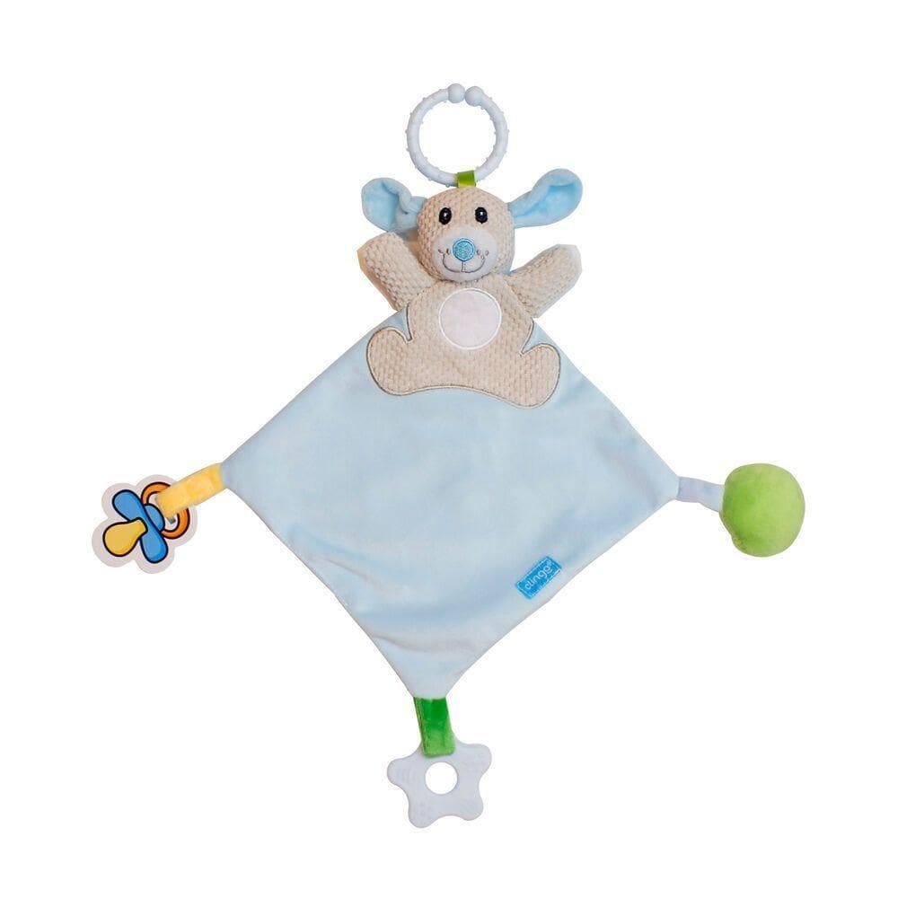 Naninha Urso Azul Conforto: Suporte Para Chupeta E Mordedor Para Bebês