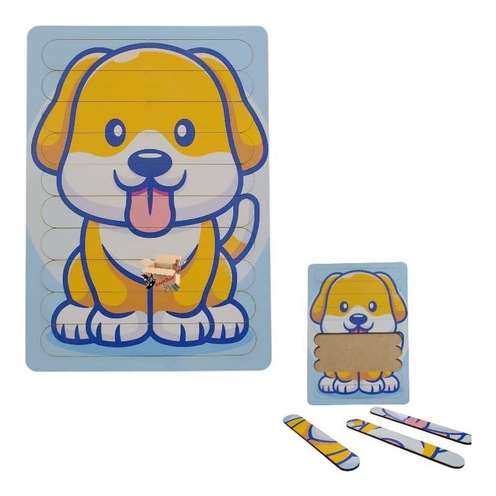 Brinquedo Pedagógico Em Madeira Quebra Cabeça Infantil Baby