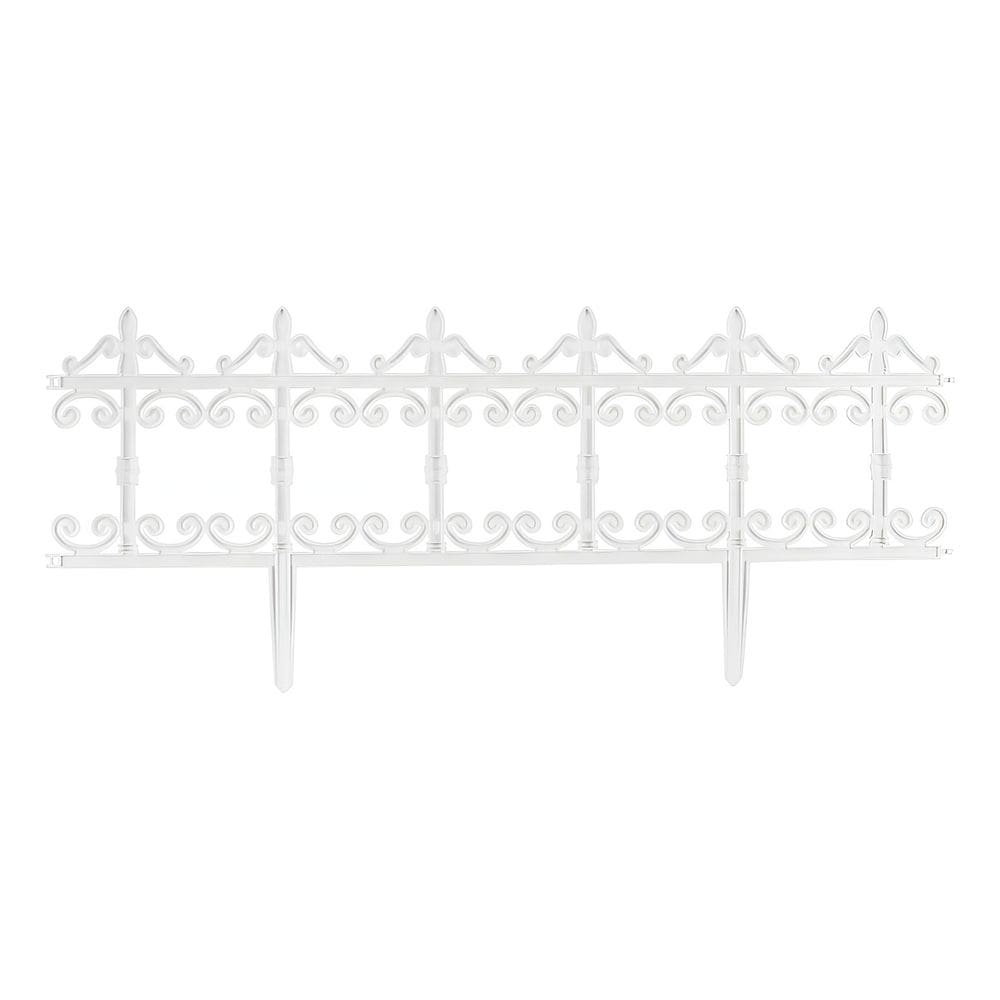 Cerca Plastica Decorativa Branca 28x90 Cm Elegancia