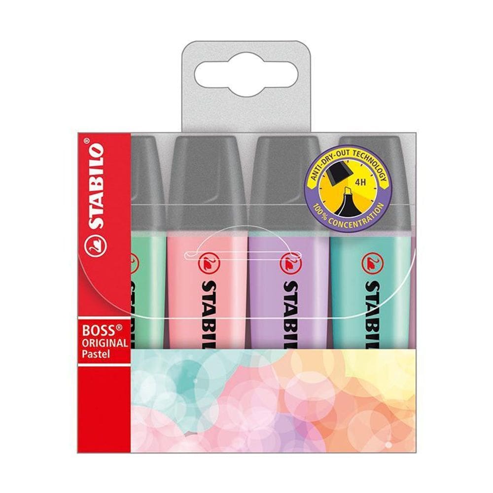 Marca Texto Boss Pastel 70/4 2 estojo c/ 4 cores Stabilo
