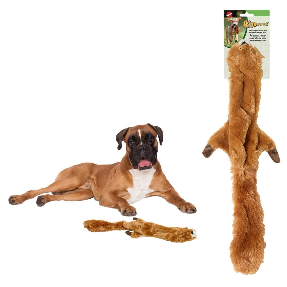 Brinquedo para cães SPOT Skinneeez Squirrel, pelúcia de 58 cm com 2 guinchos