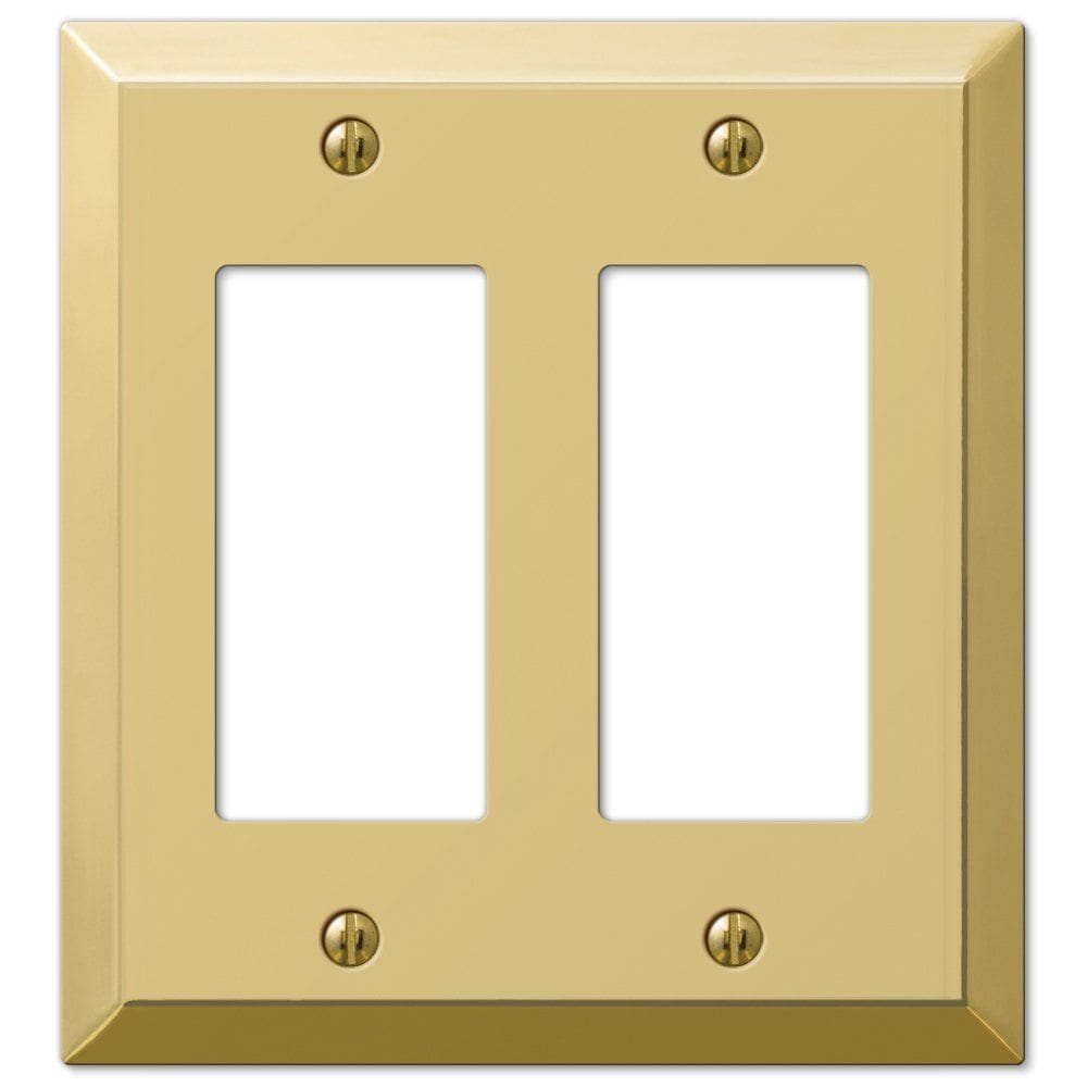Placa de parede Amerelle Century Double Rocker em latão polido