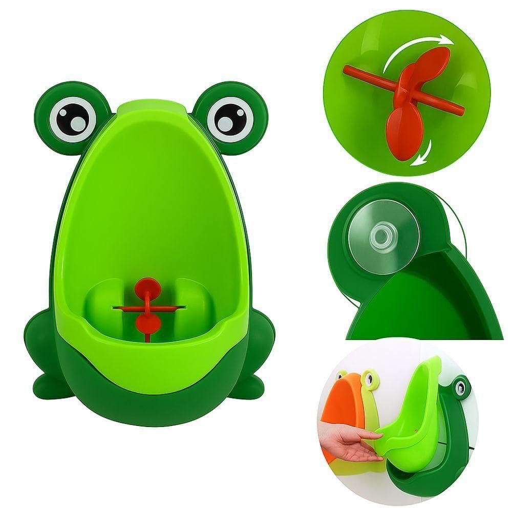 Mictório Infantil Sapinho Com Alvo Giratório Penico Parede