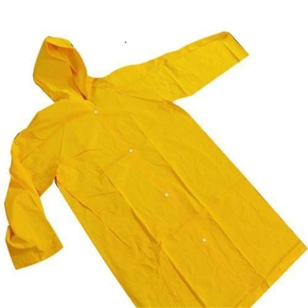 Capa De Chuva Laminada Gg Amarela Com Manga E Capuz - Pvc - Plastcor