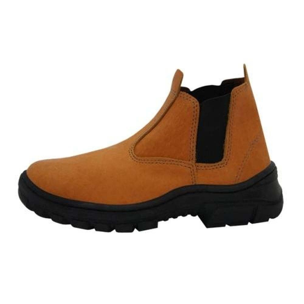 Botina Couro Vaqueta N° 44 Elástico Agro - Solado Pu Antiderrapante