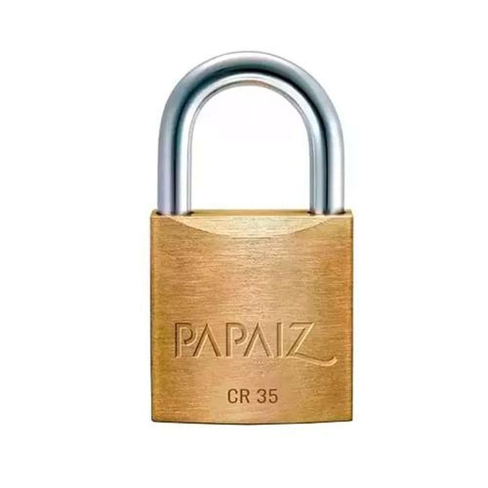 Cadeado Papaiz Ka35 Segredo 9c Em Aço Inox E Latão