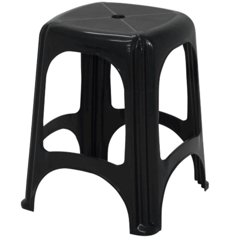 Banqueta Niterói Em Polipropileno Preto - 92411009 - Tramontina