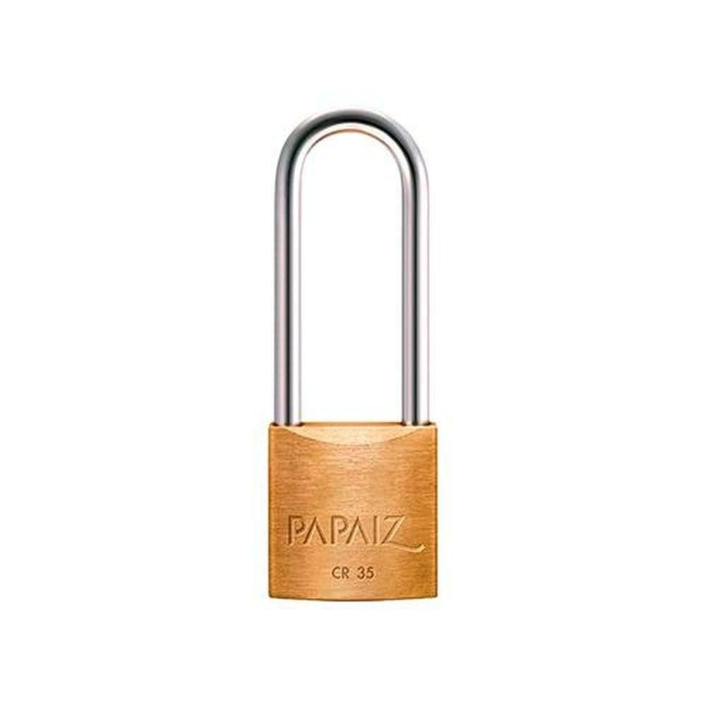 Cadeado Papaiz Haste Longa 35-50mm Em Aço Inox, Zamac, Latão E Aço Carbono