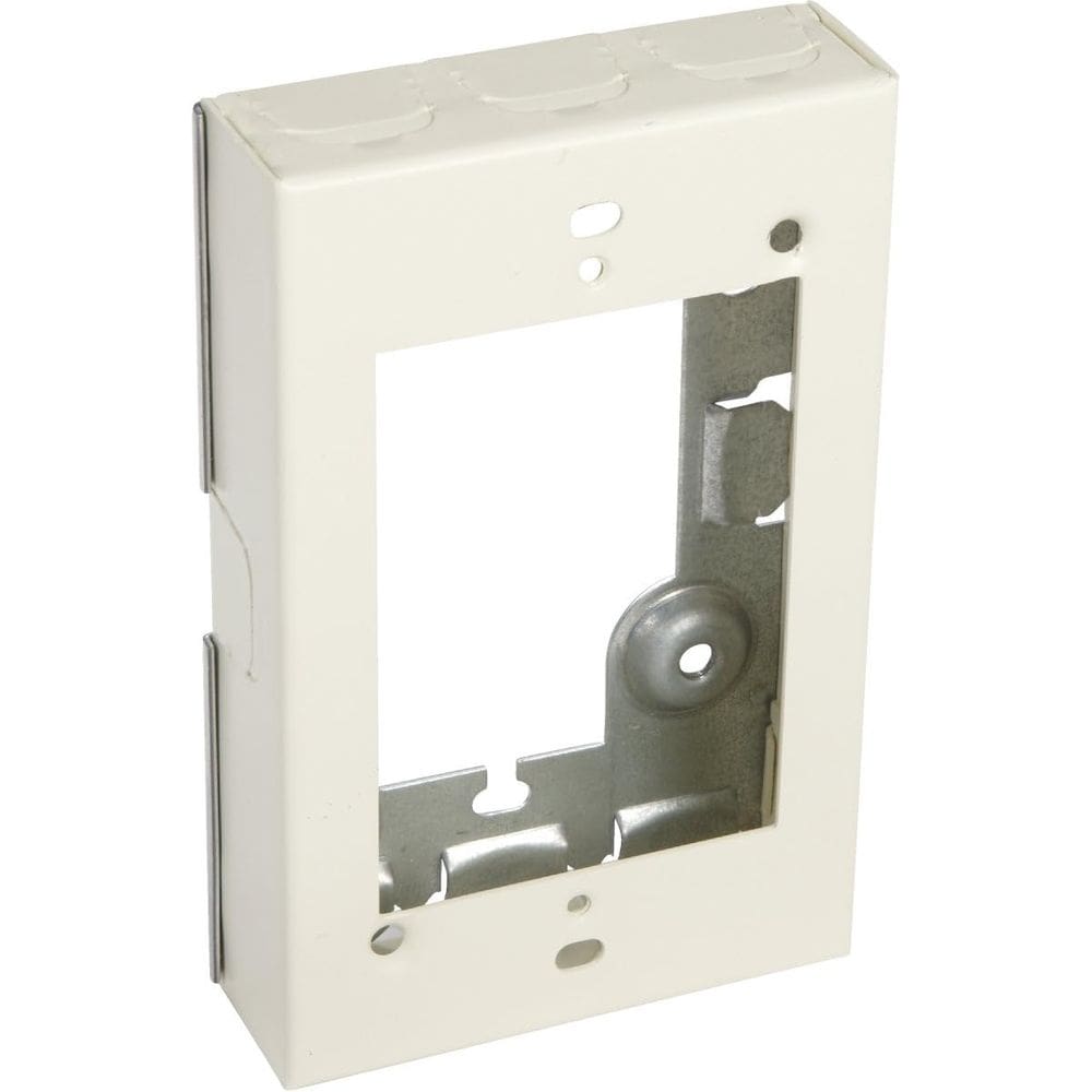 Caixa de extensão de tomada elétrica Wiremold B-5 Metal Ivory