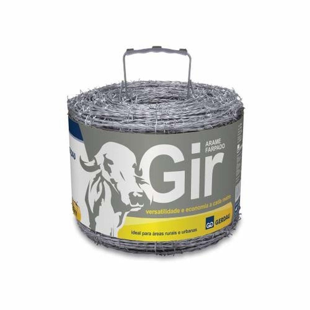 Arame Farpado Gir 500 Metros - 1,6mm - Galvanizado - Segurança Para Cercamentos