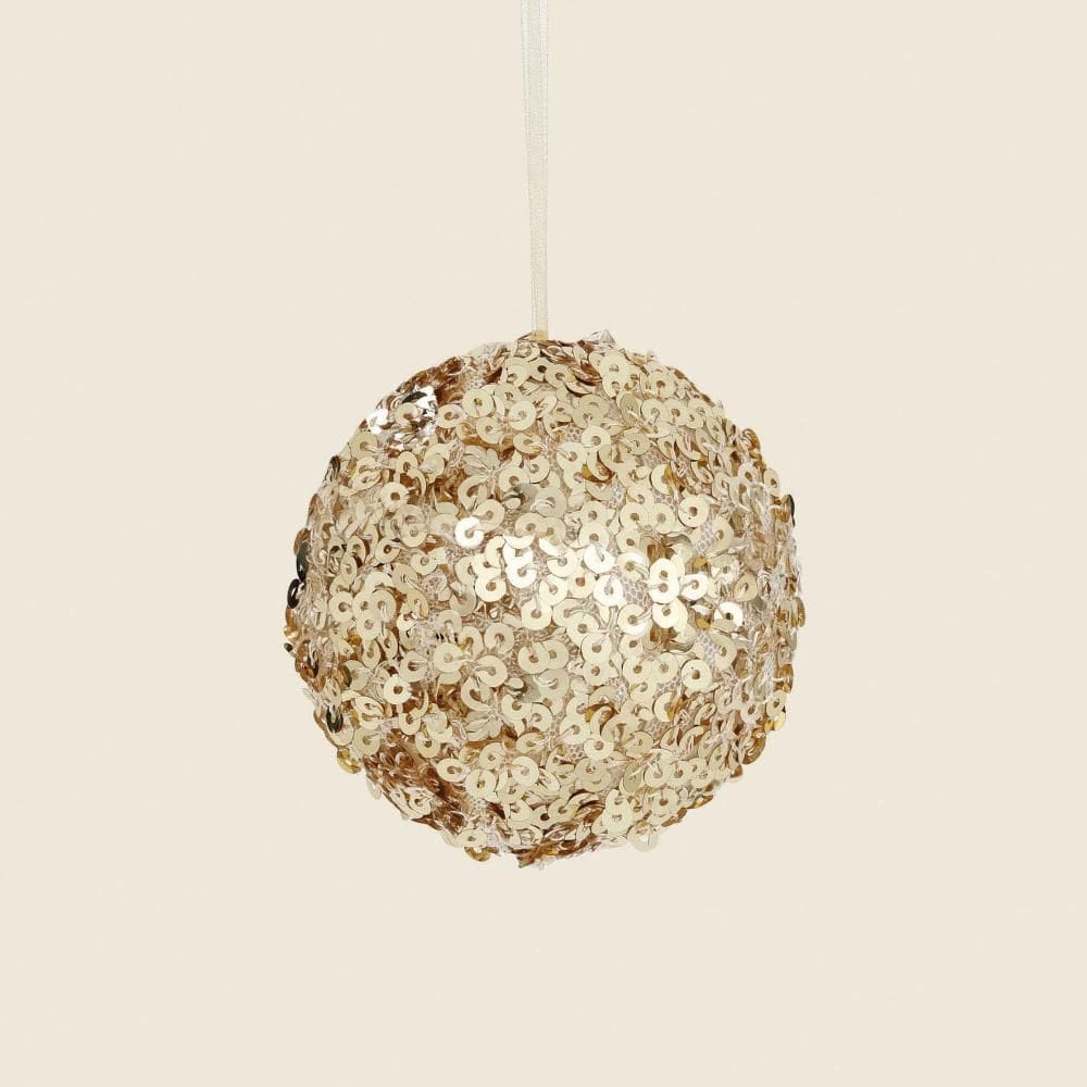 Bola Paetê Gold 8cm - A\\CASA