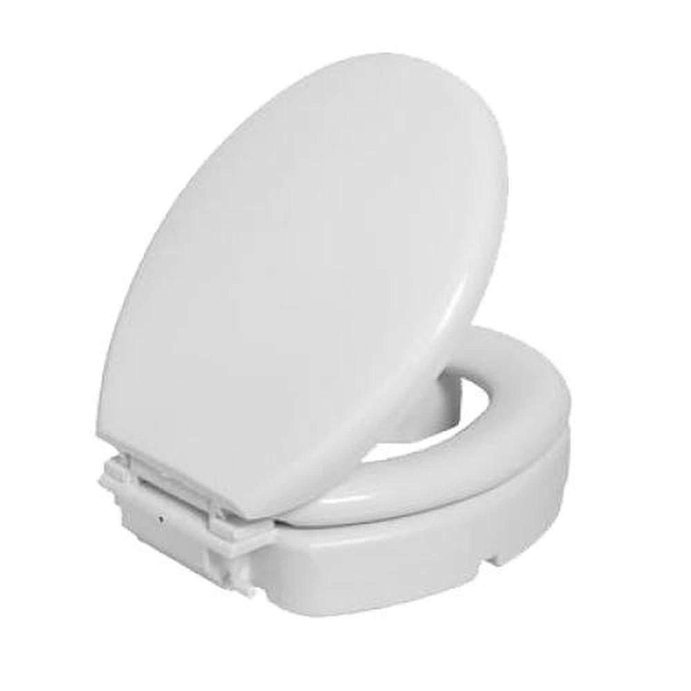 Assento Elevado 11cm Almofadado Branco Para Vaso Sanitário - Suporta 150kg - Astra