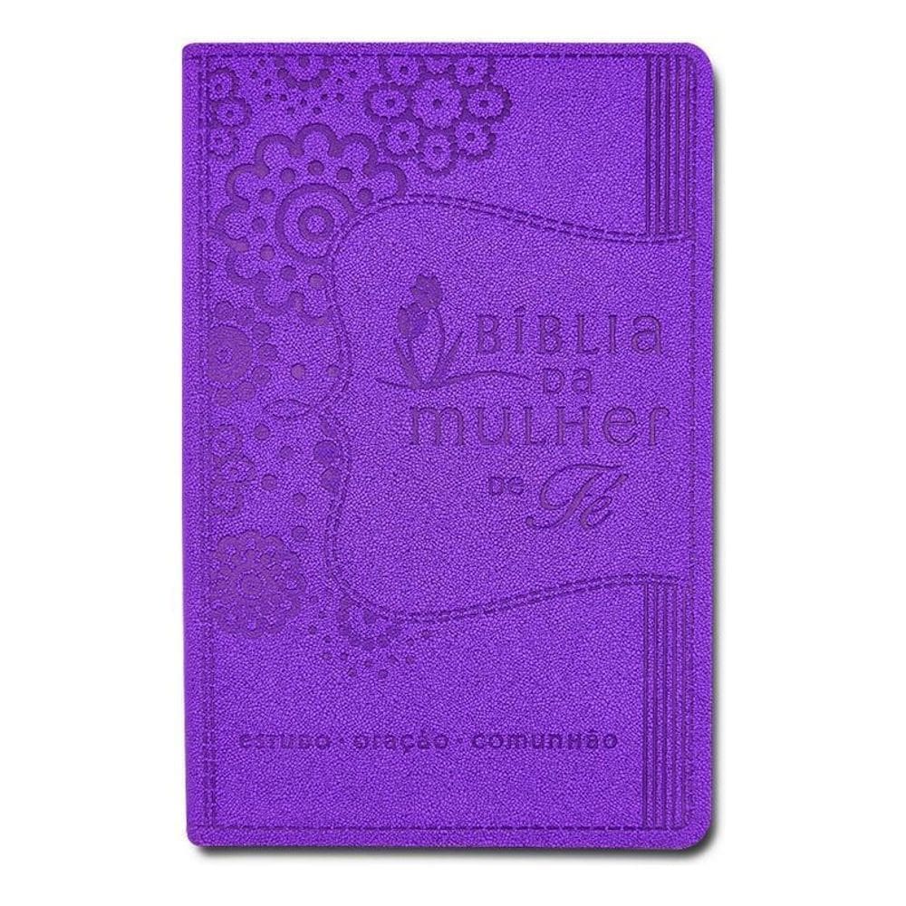 Bíblia da Mulher de Fé, NVI, Couro Soft, Roxo