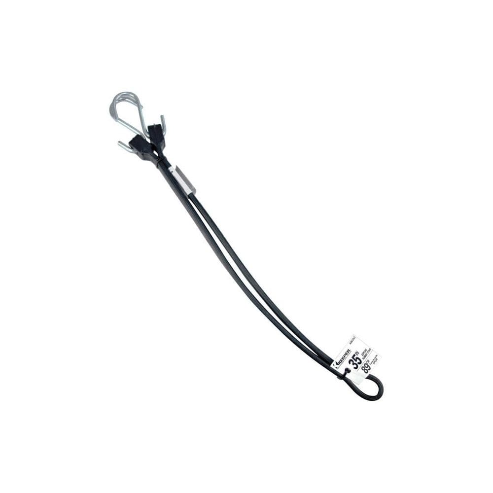 Pulseira de lona de borracha KEEPER A06235z, 88,9 cm, preta (pacote com 10)