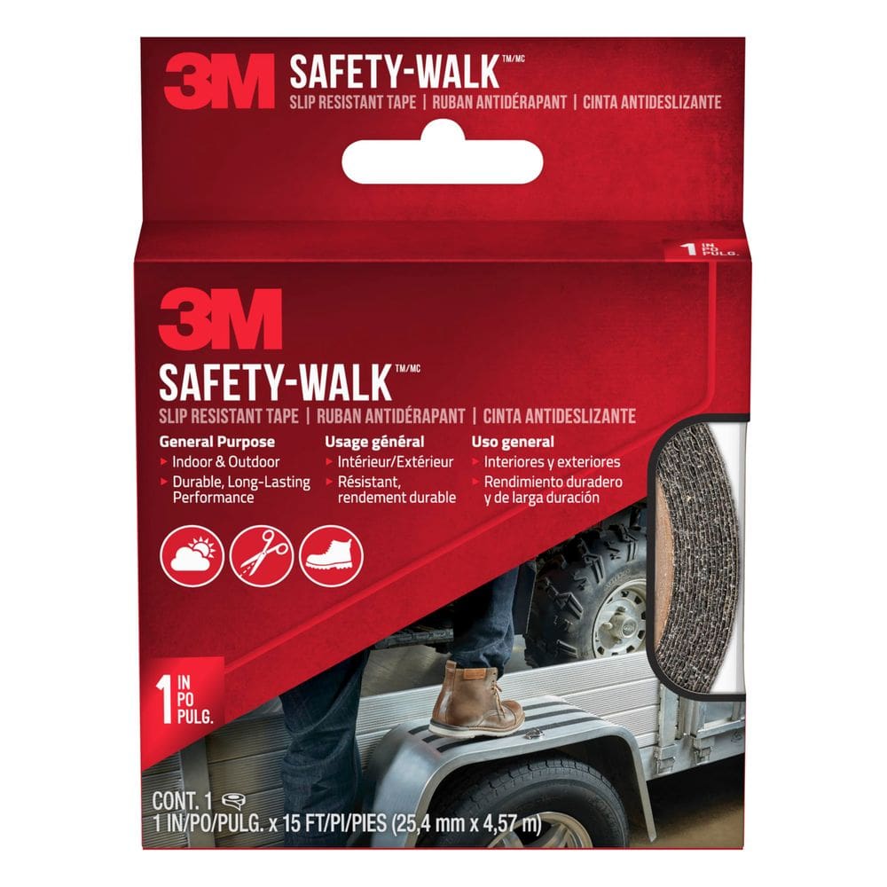 Fita antiderrapante Safety-Walk 3M, 1 x 15 pés, antiderrapante, preta