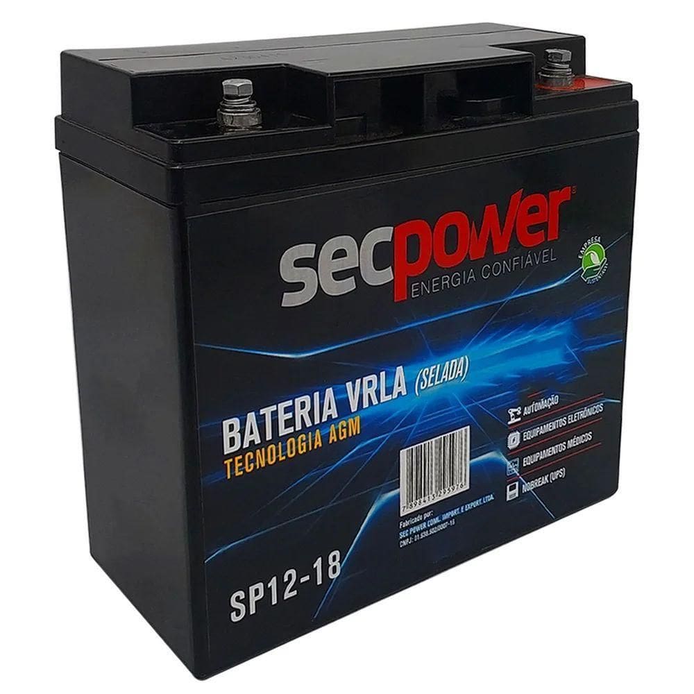 Bateria Selada Nobreak 12v 18ah - Secpower - T2