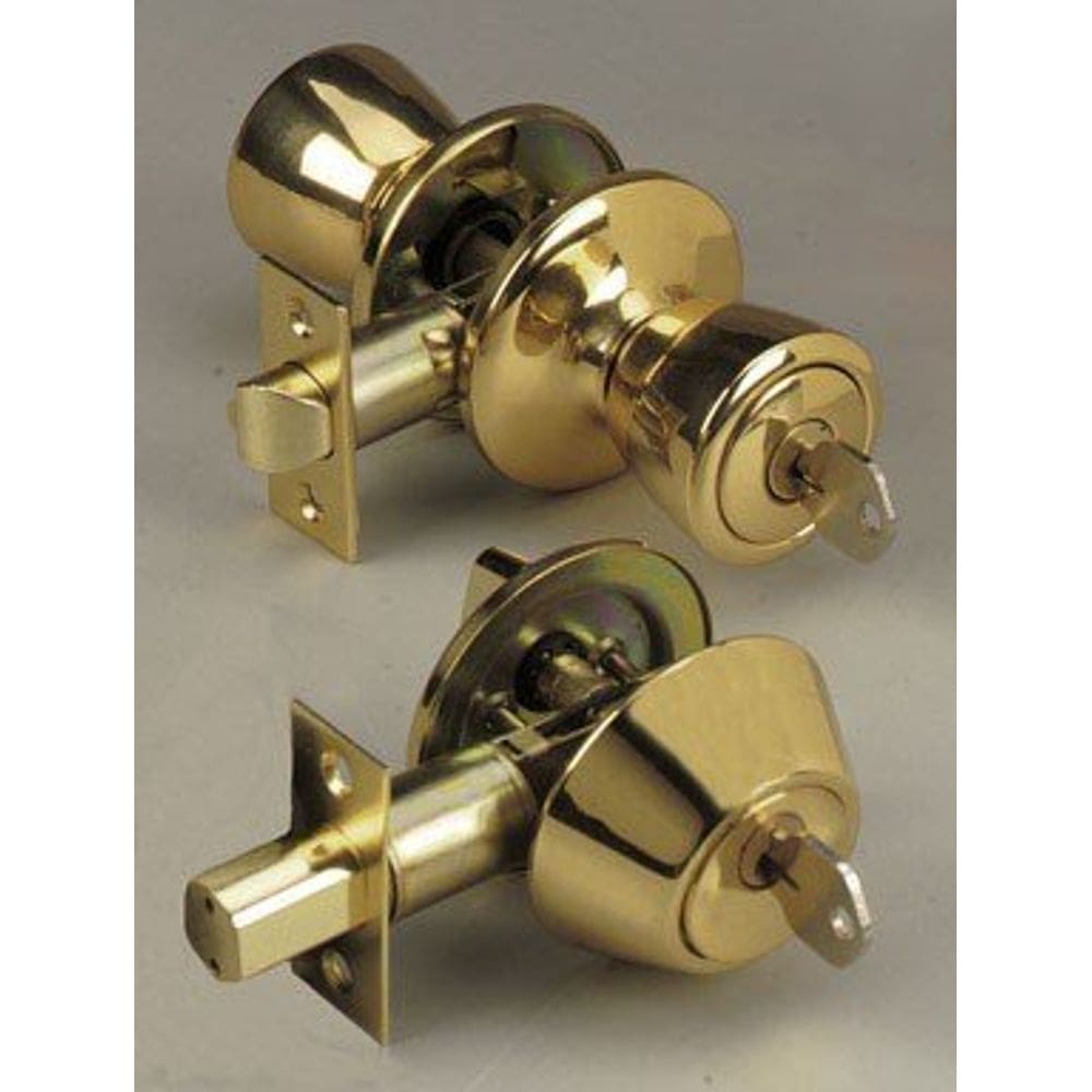 Conjunto de fechaduras Lock ACE TRADING APEX em latão polido 4,4 cm