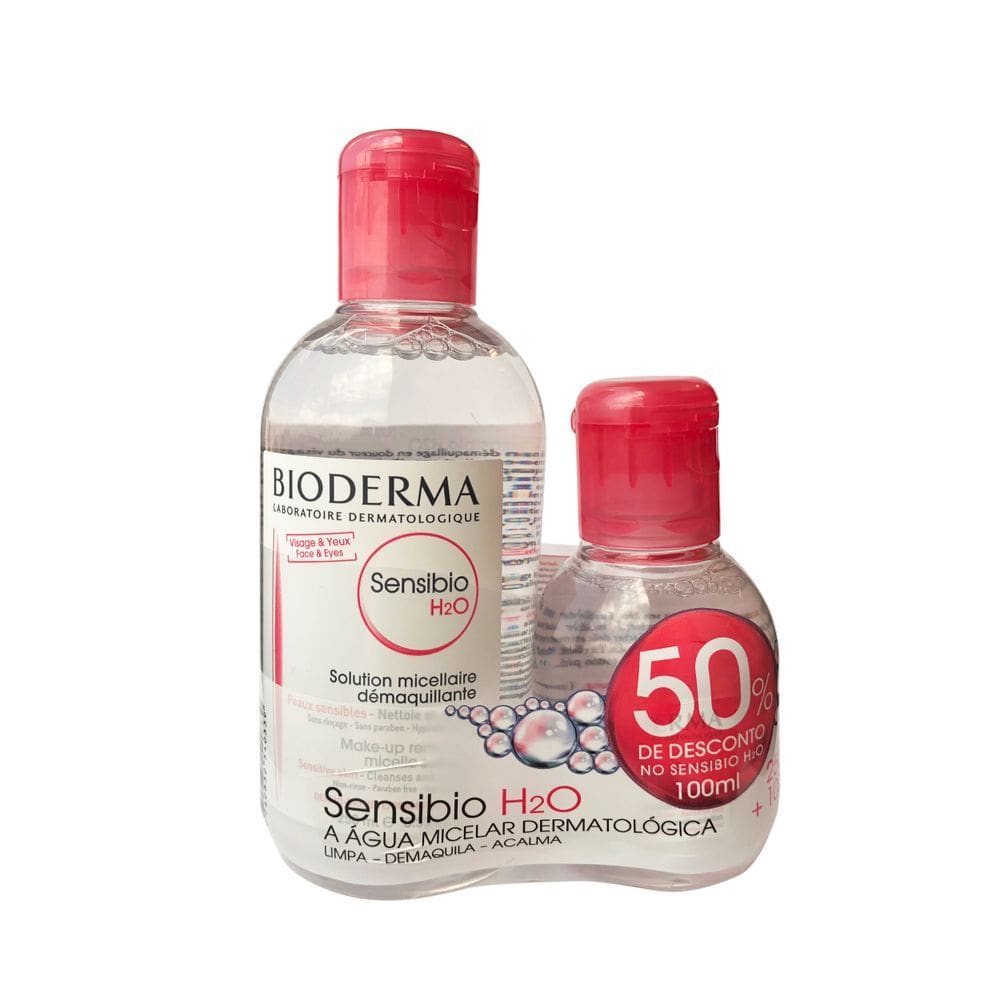 Sensibio H2O Bioderma Solução Micelar Demaquilante com 250ml + 50% Desconto em Embalagem com 100ml