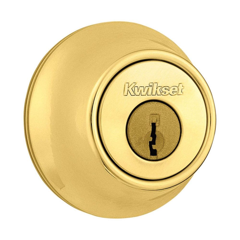 Deadbolt Lock Kwikset K3 em latão 1-CYL