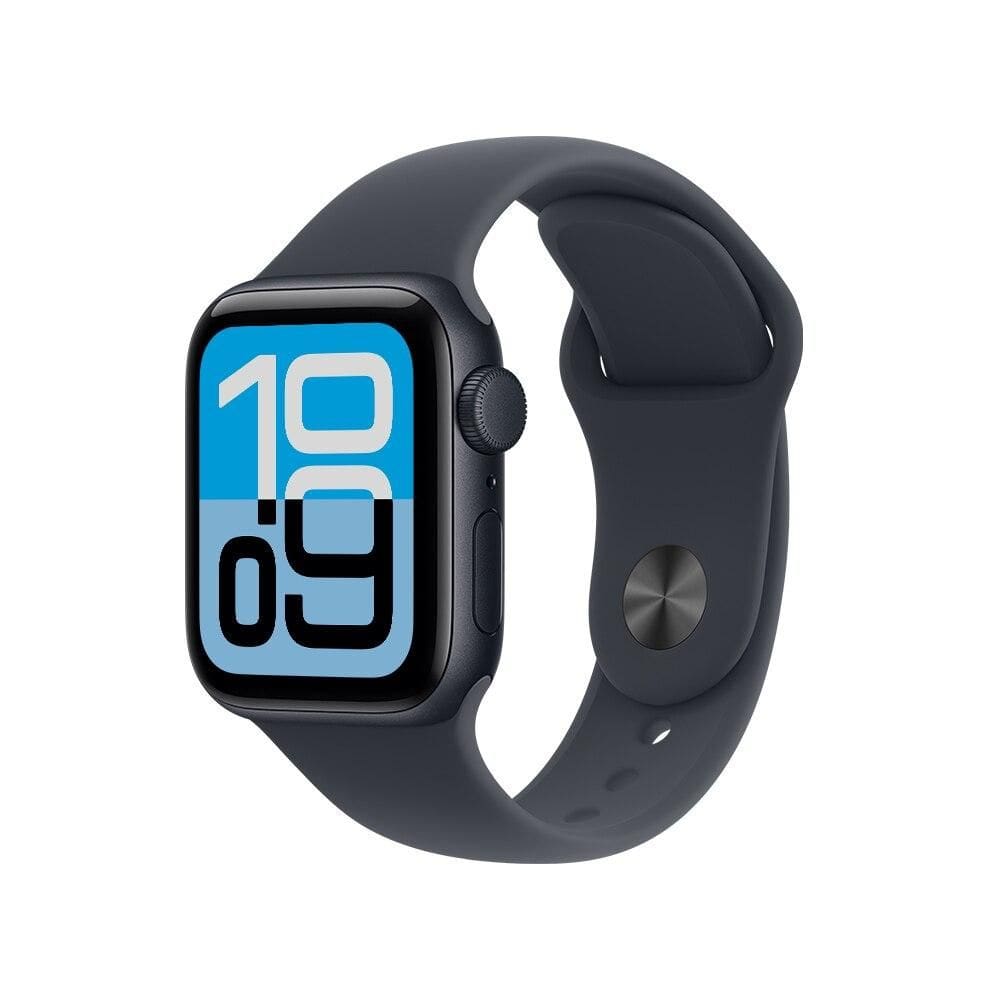 Apple Watch SE 3 GPS - Caixa meia-noite de alumínio – 44 mm - Pulseira esportiva meia-noite – P/M