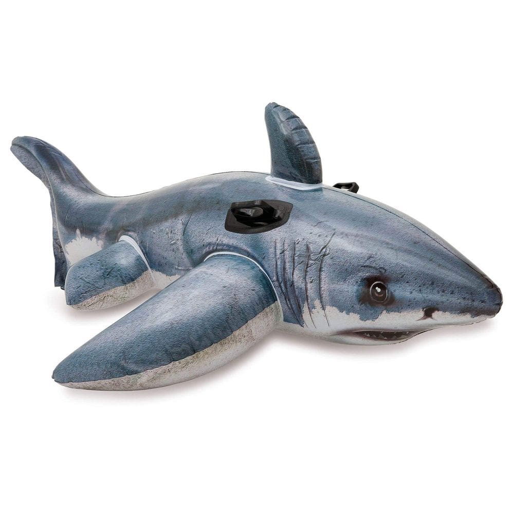Flutuador de piscina inflável Intex Great White Shark para crianças a partir de 3 anos