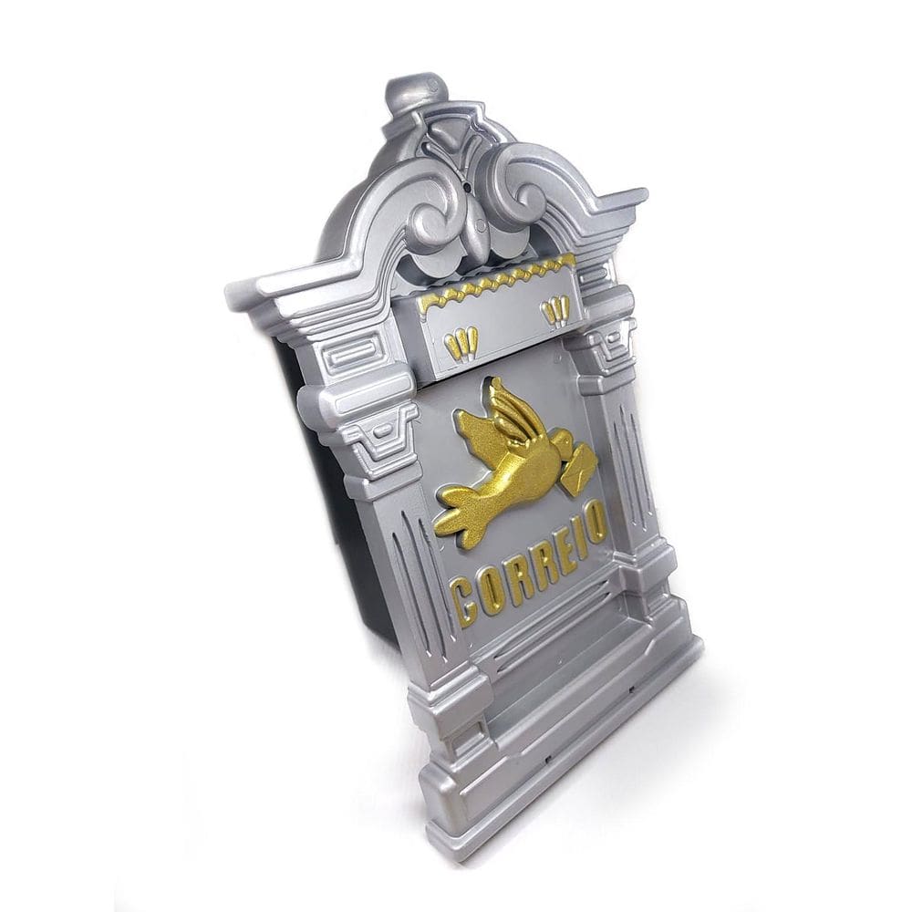 Caixa De Carta Correios Embutir Muro Estilo Colonial Prata