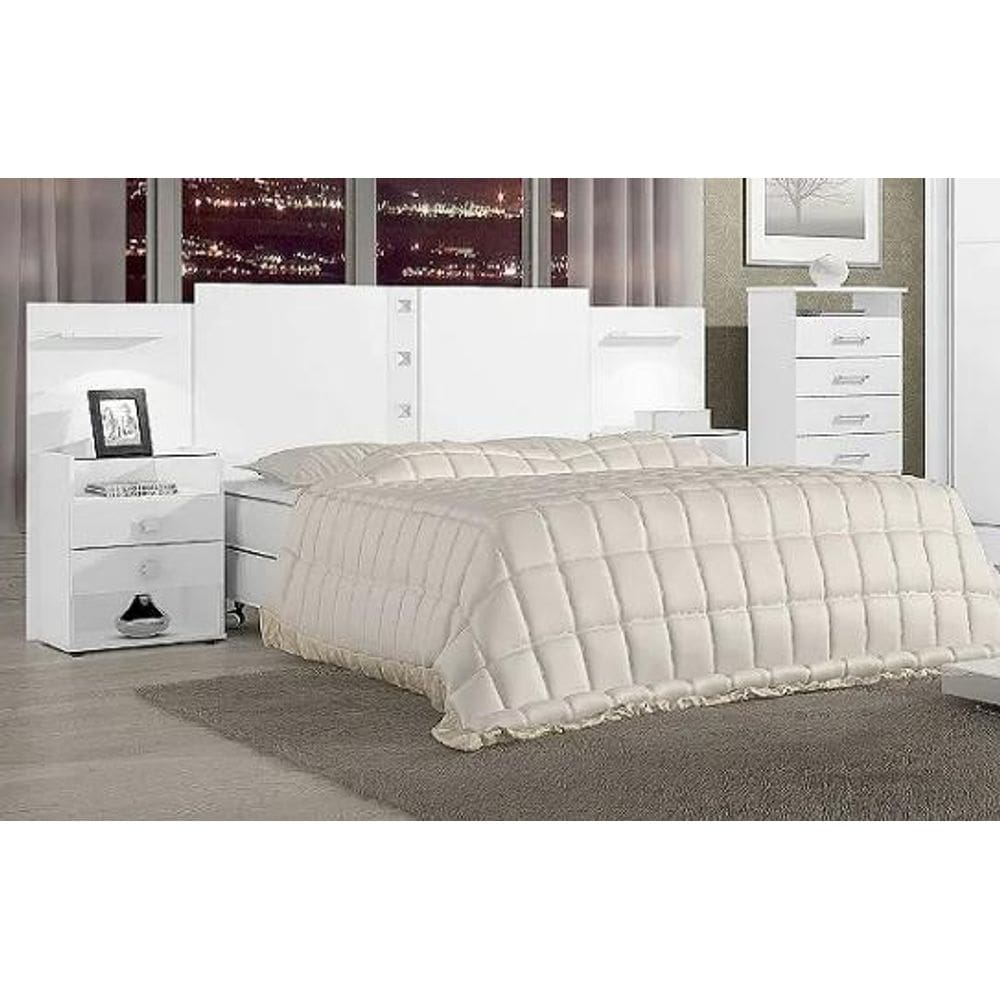 Cabeceira Casal/Queen Rubi 100%MDF Branco - D Doro