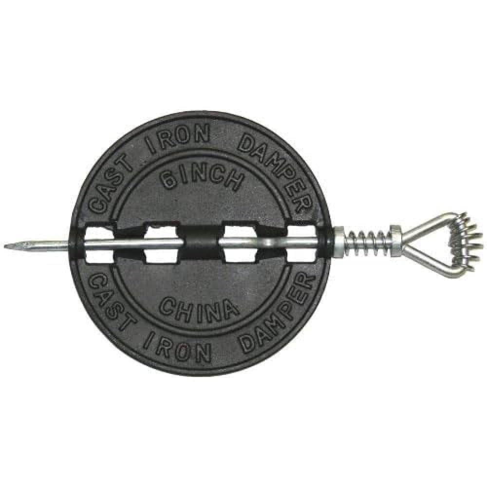 Fogão americano com amortecedor de ferro fundido D6 15 cm para fogão a lenha e carvão