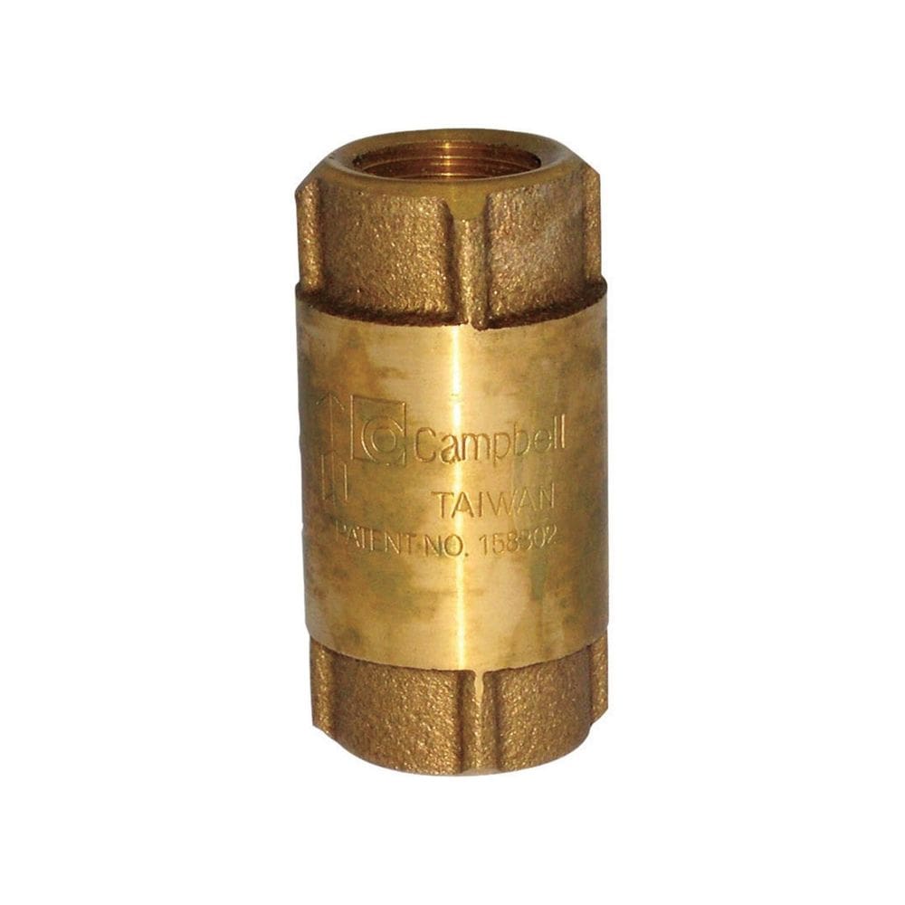 Válvula Campbell 1/2” FIP Yellow Brass Spring Check