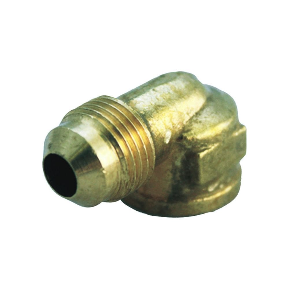 Encaixe de tubulação de mangueira JMT 4503066 Flare Elbow 3/8” x 1/2”, pacote com 5