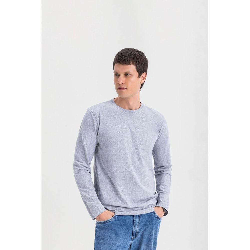 Camiseta masculina em meia malha Essendi