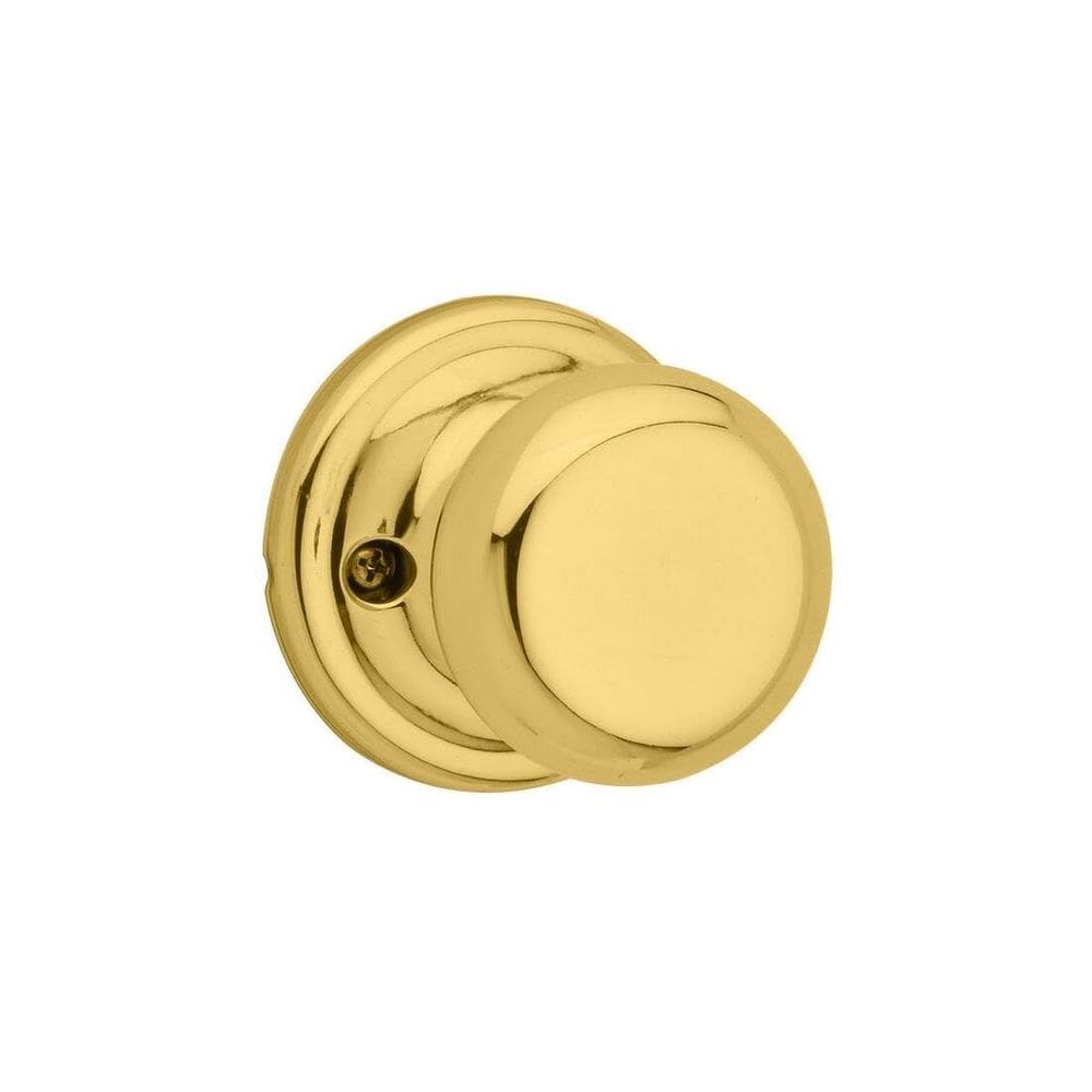 Maçaneta fictícia Kwikset Juno em latão polido sem torneamento