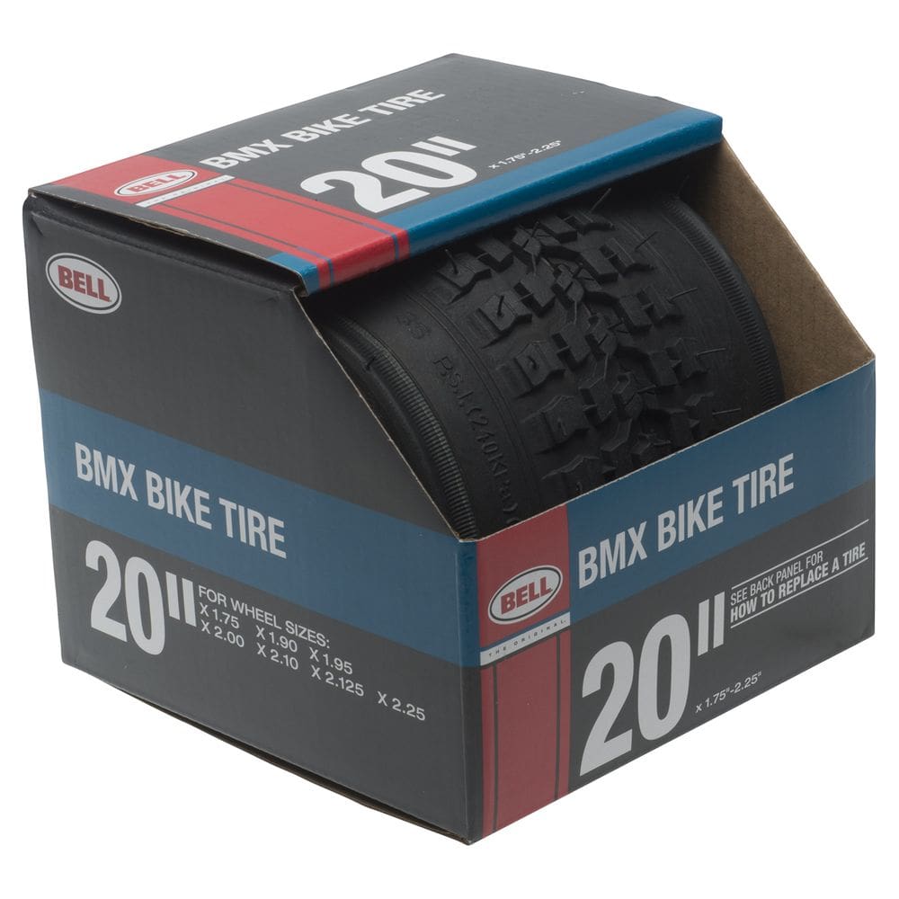 Campainha de pneu de bicicleta BMX 20” x 1,75-2,25” preta