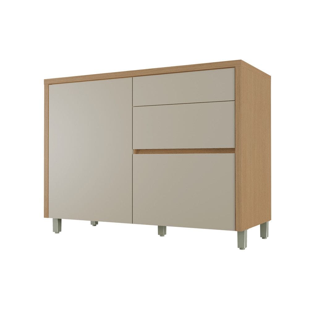 Balcão de Pia 1 Porta 3 Gavetas 120cm  com Tampo em MDF Condessa Nesher