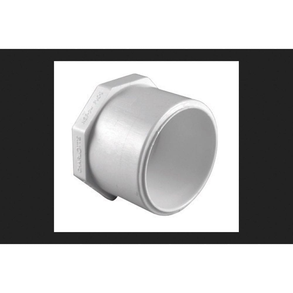 Tampão de tubulação Charlotte Pipe Sch 40 PVC 3/4” branco