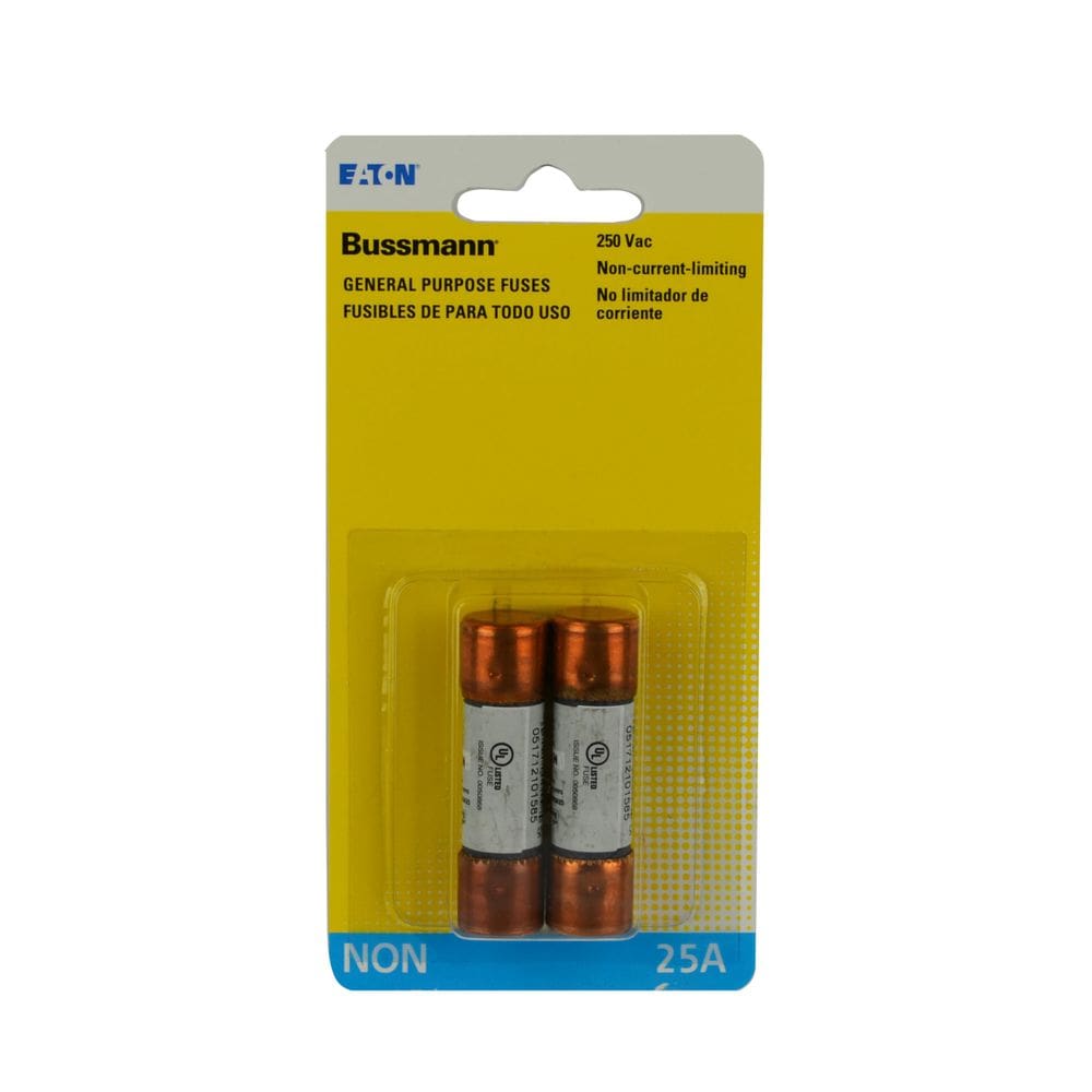 Cartucho de baixa tensão Fuse Bussmann NON-25 25A 250V Pacote 2