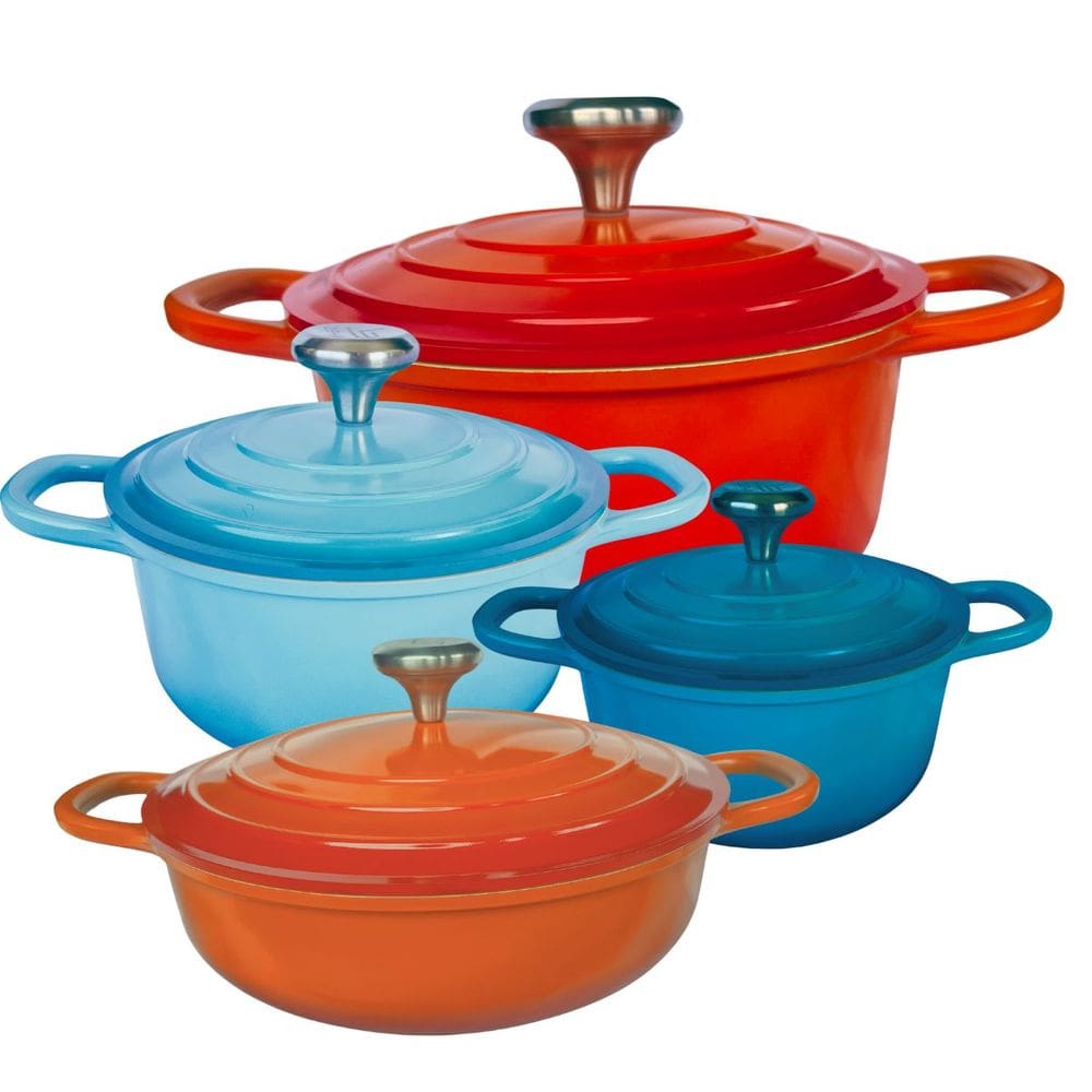 Panelas Caçarolas Cerâmica 4peças 4mm Indução Coloridas Chef Florença