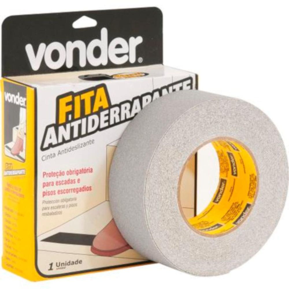 Fita Antiderrapante 50Mmx15M Cinza Vonder